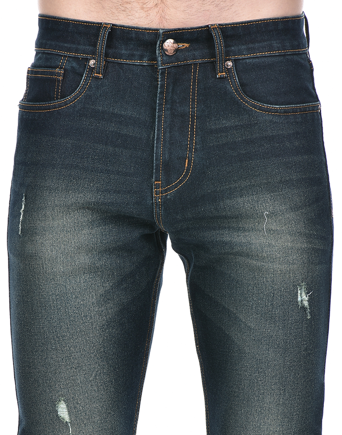 Numero Uno Men Solid Dark Blue Jeans